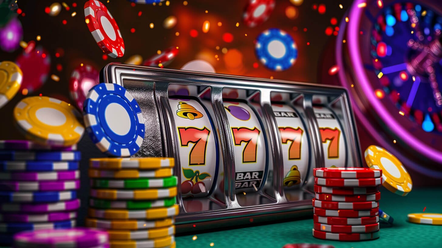 Online bingo card interface at casino meter with numbered grid and caller display